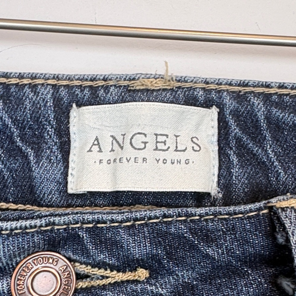 Angels Women's Wide Leg Jeans in Faded Blue Wash - Picture 2 of 13